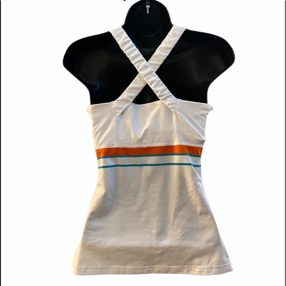 Adidas Crossbody Striped Climalite Racerback Tank  Women's size XS - Picture 3 of 11